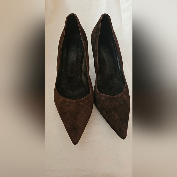 Primadonna Shoes Brown Espresso Suede Calf  Pump Size 39.   B-4 - Picture 2 of 9